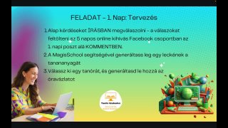 1.nap: A tananyag megtervezése - FELADAT
