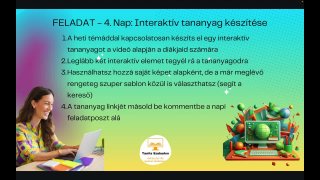 4. nap: Interaktív tananyag készítése - FELADAT