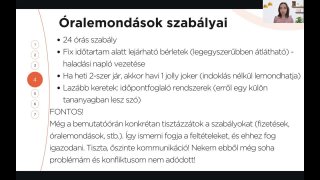 4. Óralemondások szabályai