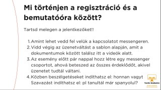 Mi történjen a jelentkezés után?