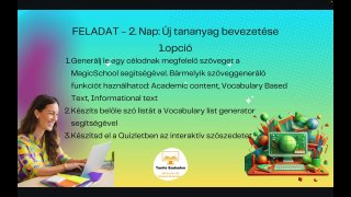 💻 2.nap feladata: Új tananyag bevezetése 💻 - REÁL TANTÁRGY