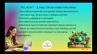 💻 3.nap feladata: Készíts oktatóvideót 💻